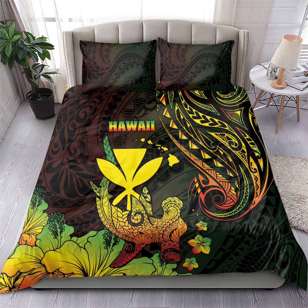 Hawaii Bedding Set Kanaka Maoli With Hammerhead Shark DT04 - Polynesian Pride
