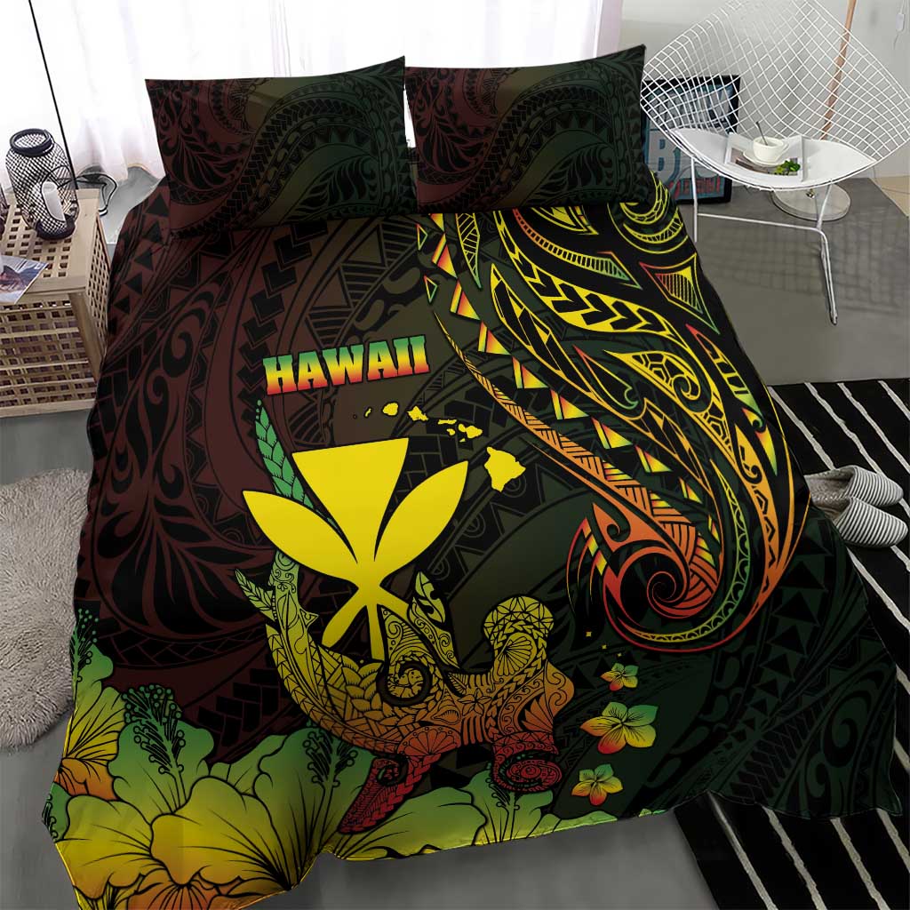 Hawaii Bedding Set Kanaka Maoli With Hammerhead Shark DT04 - Polynesian Pride