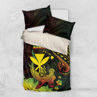 Hawaii Bedding Set Kanaka Maoli With Hammerhead Shark DT04 US Twin 172cm x 218cm Black - Polynesian Pride