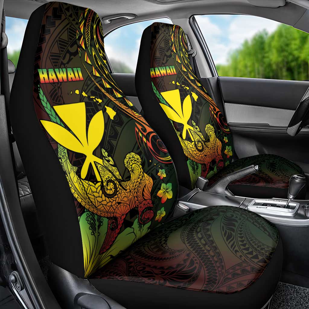 Hawaii Car Seat Cover Kanaka Maoli With Hammerhead Shark DT04 - Polynesian Pride