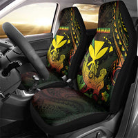 Hawaii Car Seat Cover Kanaka Maoli With Hammerhead Shark DT04 - Polynesian Pride
