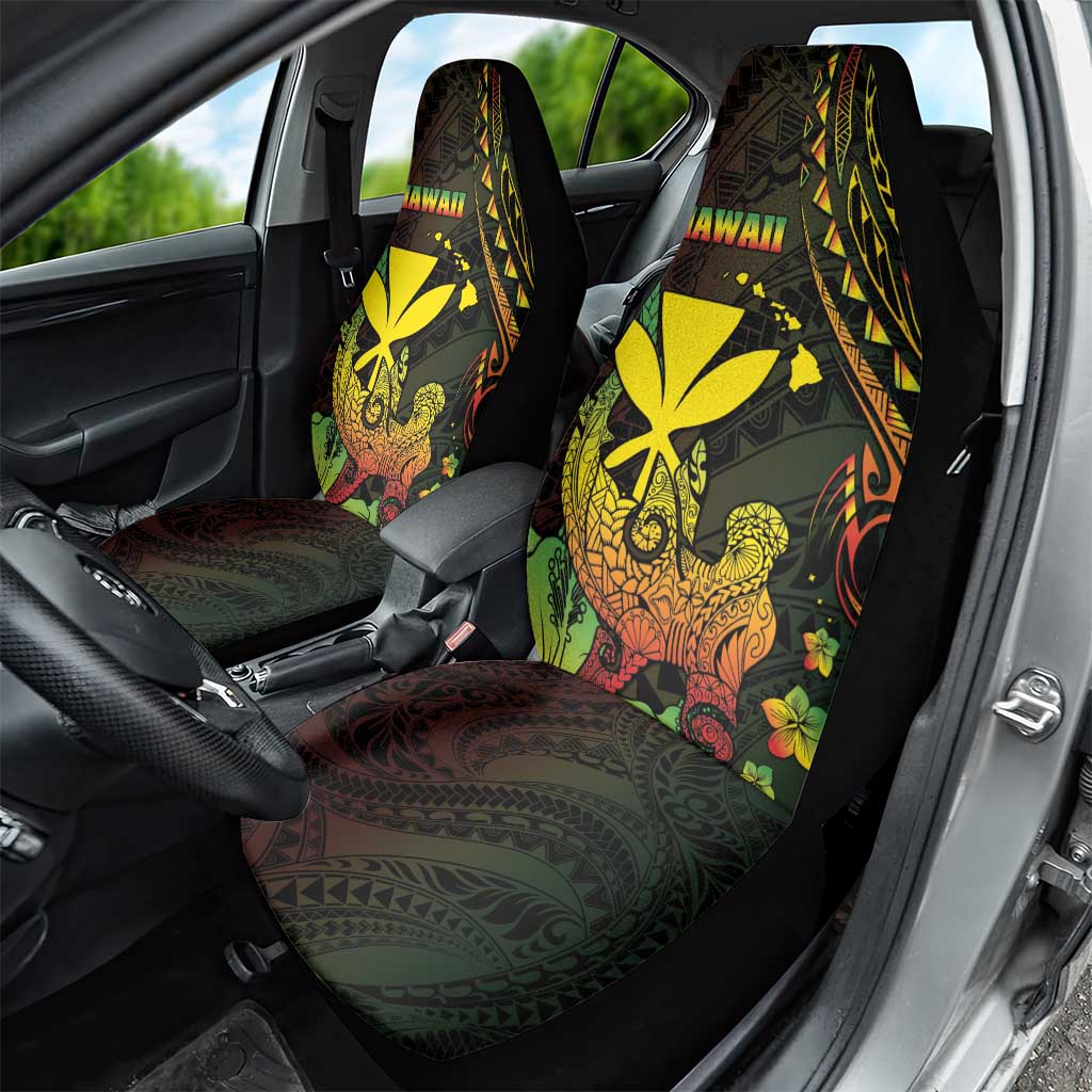 Hawaii Car Seat Cover Kanaka Maoli With Hammerhead Shark DT04 - Polynesian Pride
