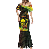 Personalised Hawaii Mermaid Dress Kanaka Maoli With Hammerhead Shark DT04 - Polynesian Pride