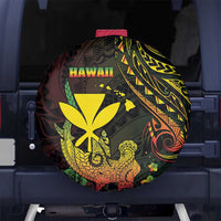 Hawaii Spare Tire Cover Kanaka Maoli With Hammerhead Shark DT04 No hole Black - Polynesian Pride