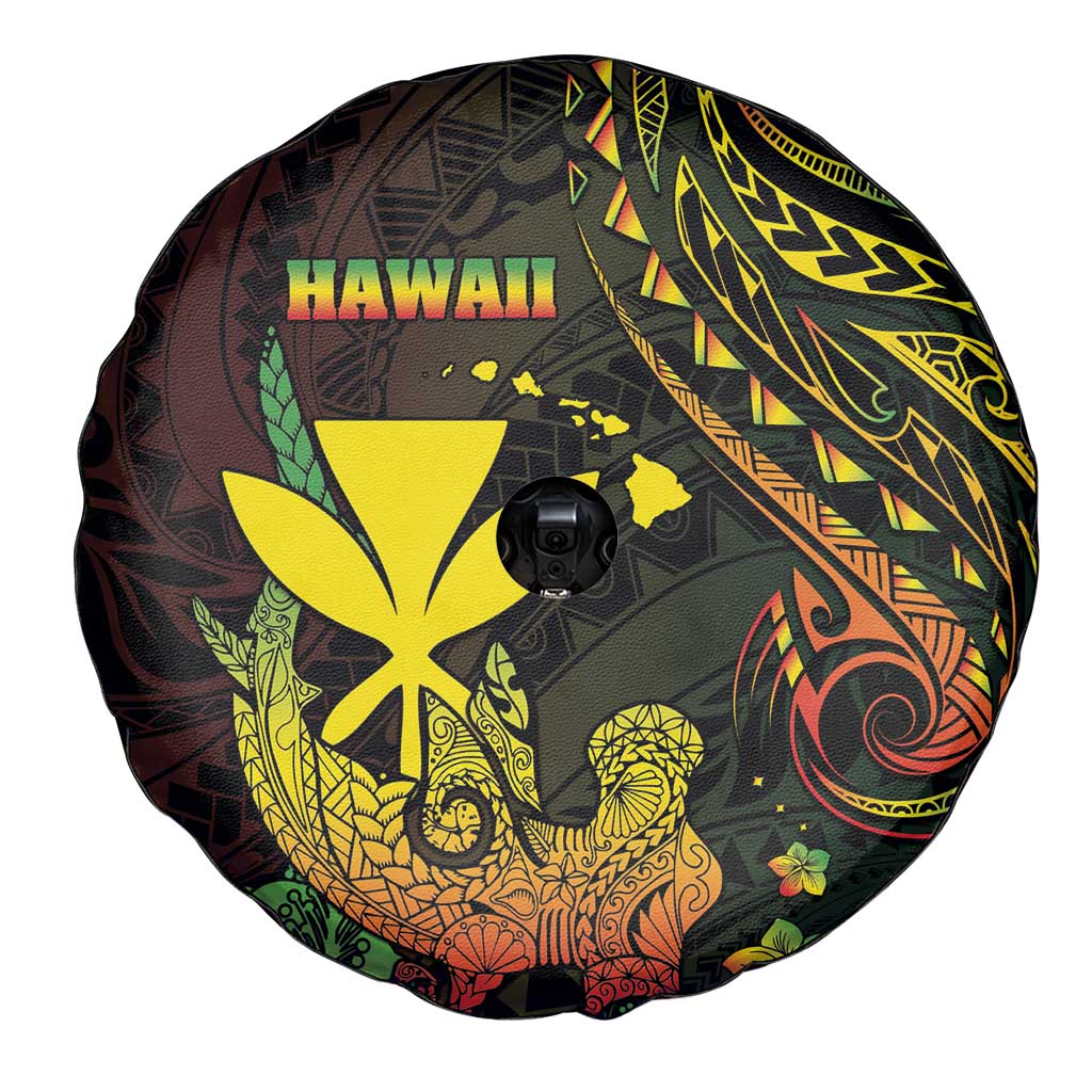 Hawaii Spare Tire Cover Kanaka Maoli With Hammerhead Shark DT04 - Polynesian Pride