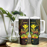 Personalised Hawaii Tumbler With Handle Kanaka Maoli With Hammerhead Shark DT04 - Polynesian Pride