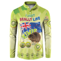 New Zealand Kiwi Button Sweatshirt I Just Really Like Kiwis DT04 Green - Polynesian Pride