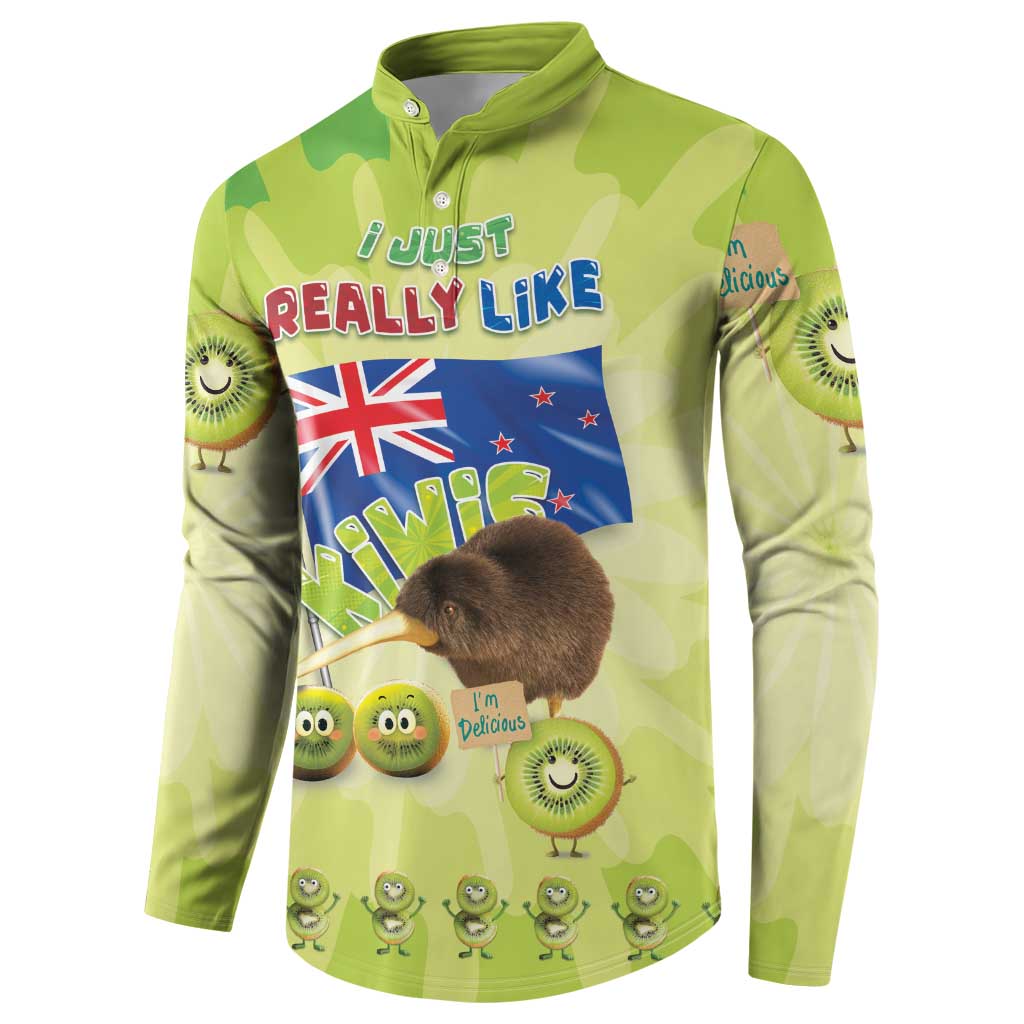 New Zealand Kiwi Button Sweatshirt I Just Really Like Kiwis DT04 - Polynesian Pride