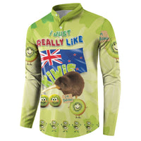 New Zealand Kiwi Button Sweatshirt I Just Really Like Kiwis DT04 - Polynesian Pride