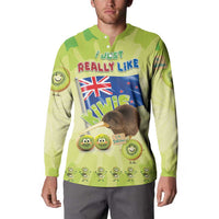 New Zealand Kiwi Button Sweatshirt I Just Really Like Kiwis DT04 - Polynesian Pride