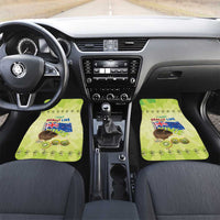 New Zealand Kiwi Car Mats I Just Really Like Kiwis DT04 Set 2pcs - Front Green - Polynesian Pride