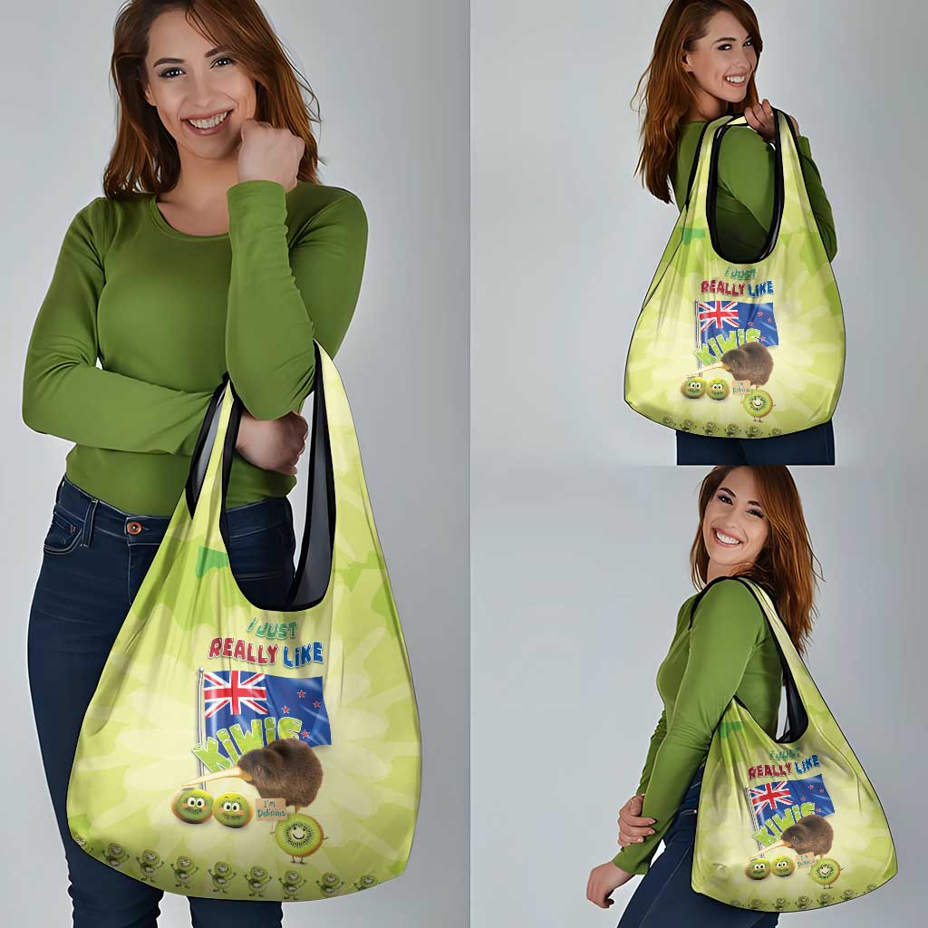 New Zealand Kiwi Grocery Bag I Just Really Like Kiwis DT04 - Polynesian Pride