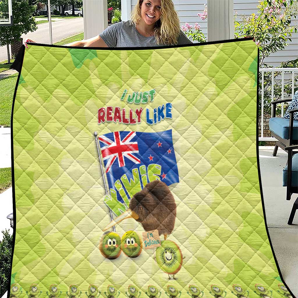 New Zealand Kiwi Quilt I Just Really Like Kiwis DT04 Green - Polynesian Pride