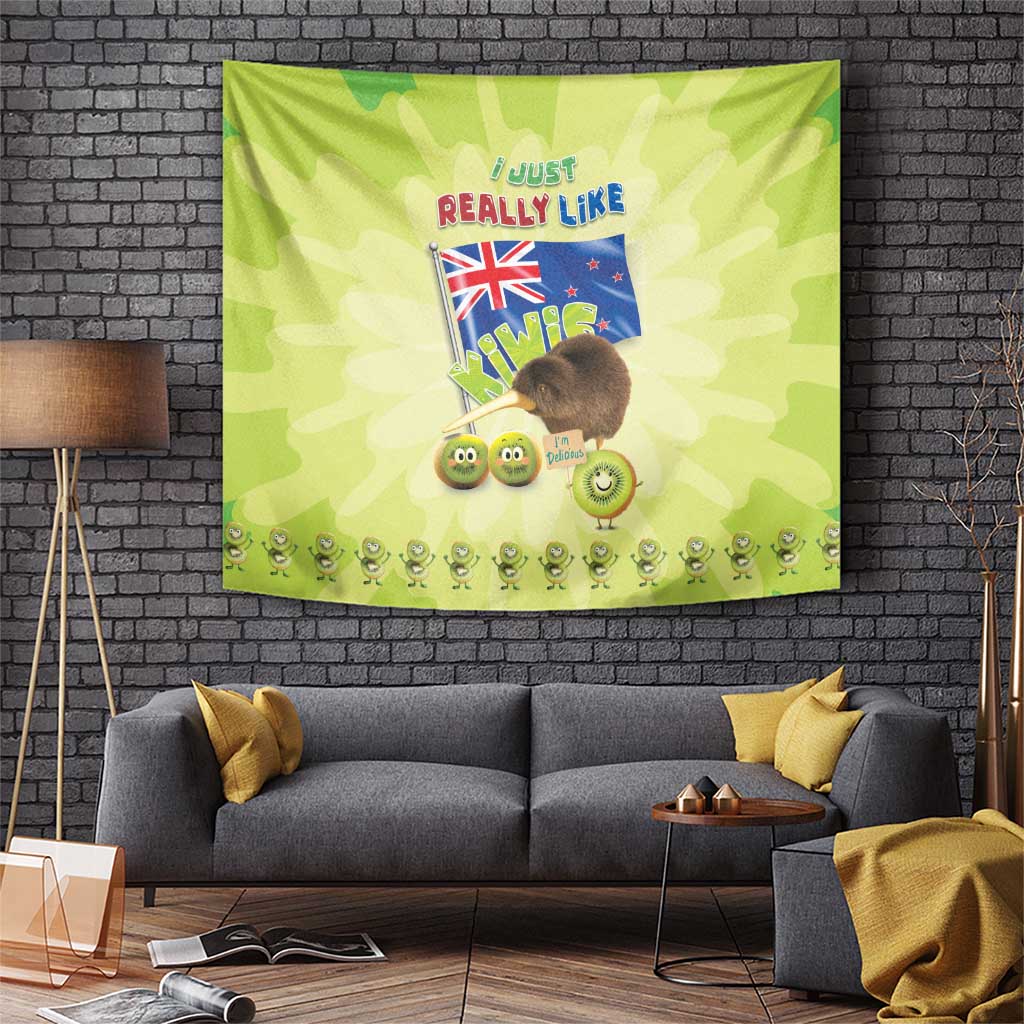 New Zealand Kiwi Tapestry I Just Really Like Kiwis DT04 Green - Polynesian Pride