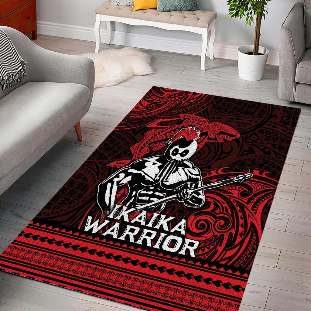 Hawaii Ikaika Warrior Area Rug Hawaiian Tribal Tattoo DT04 - Polynesian Pride