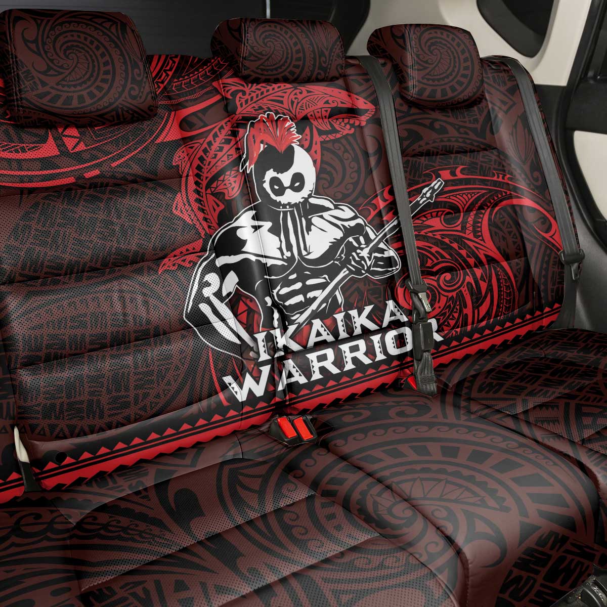 Hawaii Ikaika Warrior Back Car Seat Cover Hawaiian Tribal Tattoo DT04 - Polynesian Pride