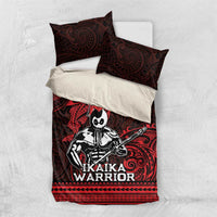 Hawaii Ikaika Warrior Bedding Set Hawaiian Tribal Tattoo DT04 US Twin 172cm x 218cm Red - Polynesian Pride