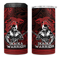 Hawaii Ikaika Warrior 4 in 1 Can Cooler Tumbler Hawaiian Tribal Tattoo DT04 One Size: 16 oz Red - Polynesian Pride