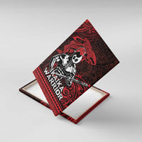 Hawaii Ikaika Warrior Canvas Wall Art Hawaiian Tribal Tattoo DT04 With Frame Red - Polynesian Pride