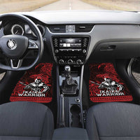 Hawaii Ikaika Warrior Car Mats Hawaiian Tribal Tattoo DT04 Set 2pcs - Front Red - Polynesian Pride