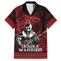 Hawaii Ikaika Warrior Hawaiian Shirt Hawaiian Tribal Tattoo DT04 Red - Polynesian Pride