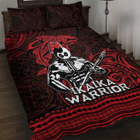 Hawaii Ikaika Warrior Quilt Bed Set Hawaiian Tribal Tattoo DT04 Red - Polynesian Pride