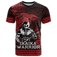 Hawaii Ikaika Warrior T Shirt Hawaiian Tribal Tattoo DT04 Red - Polynesian Pride
