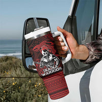 Hawaii Ikaika Warrior Tumbler With Handle Hawaiian Tribal Tattoo DT04 - Polynesian Pride