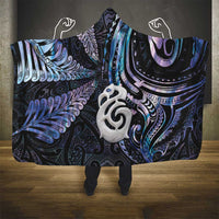 New Zealand Aotearoa Hooded Blanket Maori Hei Manaia Purple Paua Shell DT04 - Polynesian Pride