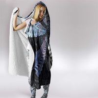 New Zealand Aotearoa Hooded Blanket Maori Hei Manaia Purple Paua Shell DT04 - Polynesian Pride