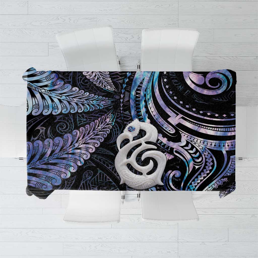 New Zealand Aotearoa Tablecloth Maori Hei Manaia Purple Paua Shell DT04 Purple - Polynesian Pride