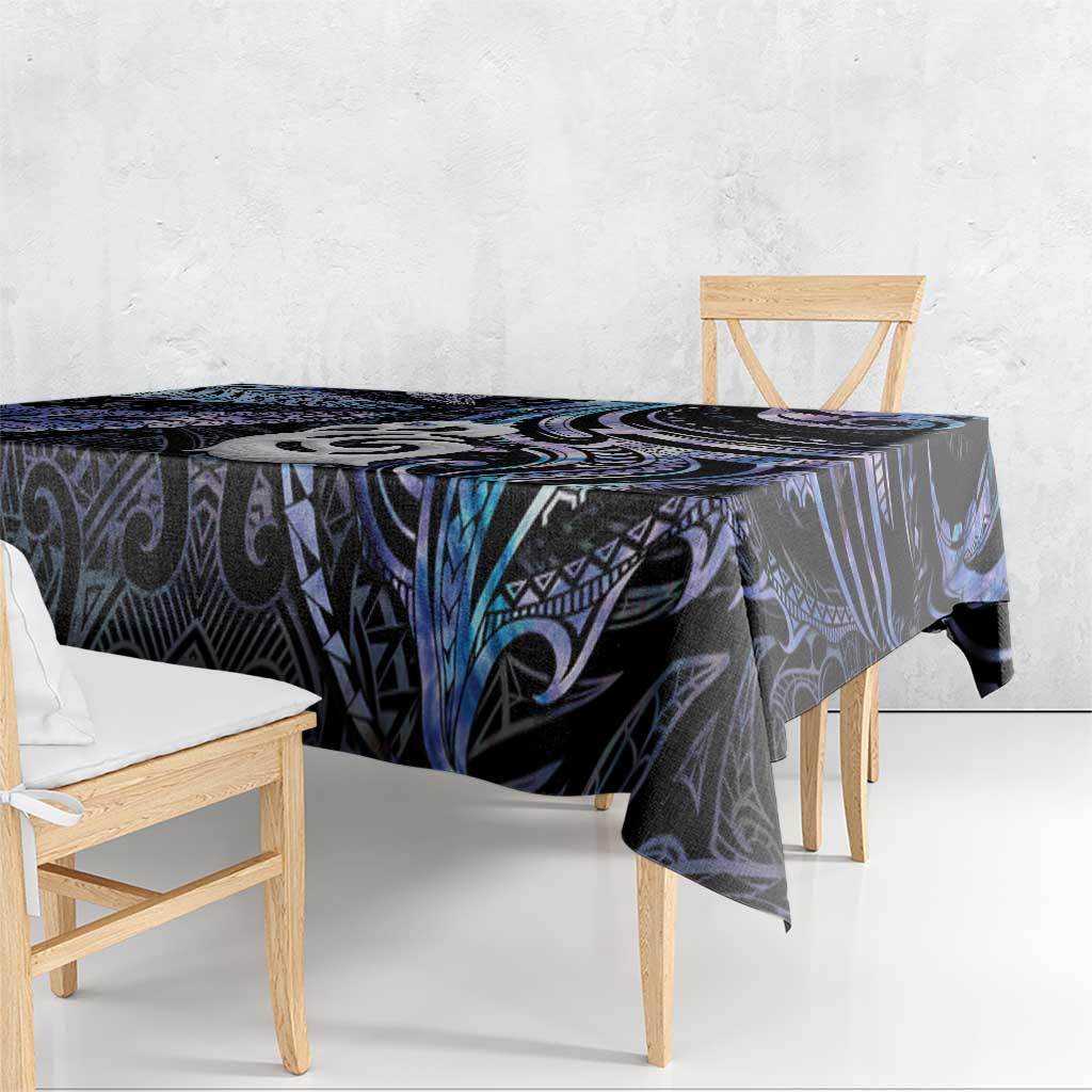 New Zealand Aotearoa Tablecloth Maori Hei Manaia Purple Paua Shell DT04 - Polynesian Pride