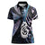 New Zealand Aotearoa Women Polo Shirt Maori Hei Manaia Purple Paua Shell