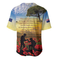 New Zealand ANZAC Day Baseball Jersey The Ode Remembrance And Poppy DT04 - Polynesian Pride