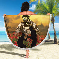 New Zealand ANZAC Day Beach Blanket The Ode Remembrance And Poppy DT04 - Polynesian Pride