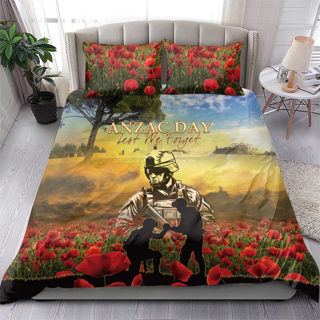 New Zealand ANZAC Day Bedding Set The Ode Remembrance And Poppy DT04 - Polynesian Pride