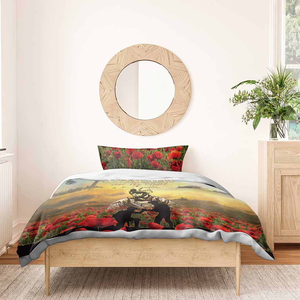 New Zealand ANZAC Day Bedding Set The Ode Remembrance And Poppy DT04 - Polynesian Pride