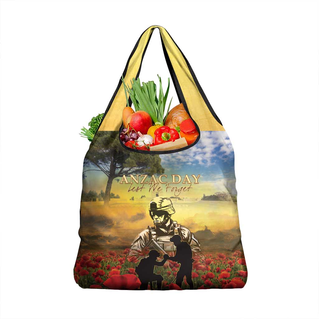 New Zealand ANZAC Day Grocery Bag The Ode Remembrance And Poppy DT04 1-pack One Size Yellow - Polynesian Pride