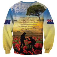 New Zealand ANZAC Day Sweatshirt The Ode Remembrance And Poppy DT04 - Polynesian Pride