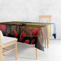 New Zealand ANZAC Day Tablecloth The Ode Remembrance And Poppy DT04 - Polynesian Pride