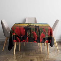 New Zealand ANZAC Day Tablecloth The Ode Remembrance And Poppy DT04 - Polynesian Pride