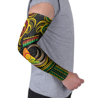 Vanuatu Language Week Arm Sleeves Boar Tusk Warrior Tribal Floral Pattern DT05 - Polynesian Pride