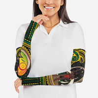 Vanuatu Language Week Arm Sleeves Boar Tusk Warrior Tribal Floral Pattern DT05 - Polynesian Pride