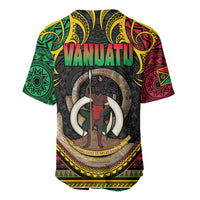 Vanuatu Language Week Baseball Jersey Boar Tusk Warrior Tribal Floral Pattern DT05 - Polynesian Pride
