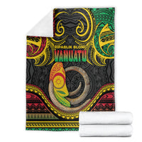Vanuatu Language Week Blanket Boar Tusk Warrior Tribal Floral Pattern DT05 - Polynesian Pride
