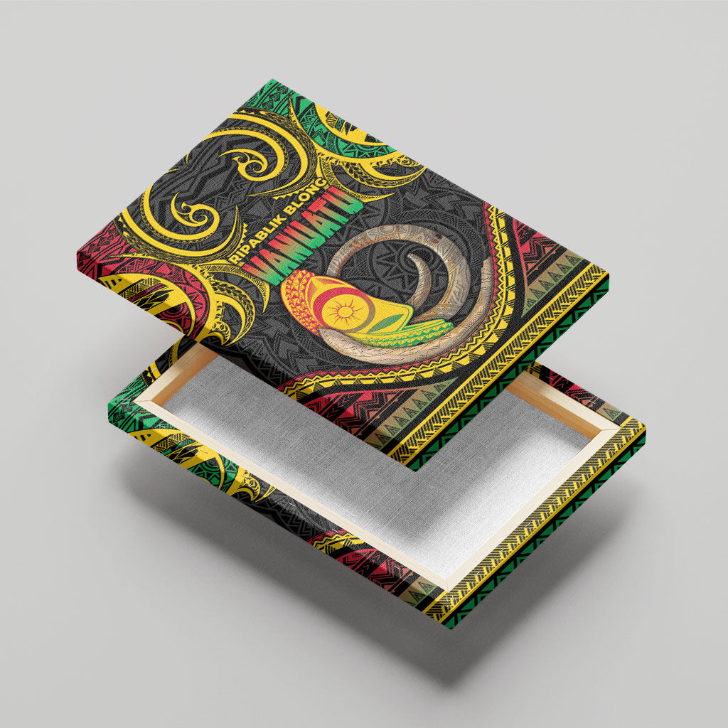 Vanuatu Language Week Canvas Wall Art Boar Tusk Warrior Tribal Floral Pattern DT05 - Polynesian Pride