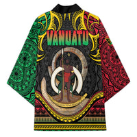 Vanuatu Language Week Kimono Boar Tusk Warrior Tribal Floral Pattern DT05 - Polynesian Pride