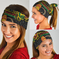 Vanuatu Language Week Neck Gaiter Boar Tusk Warrior Tribal Floral Pattern DT05 - Polynesian Pride