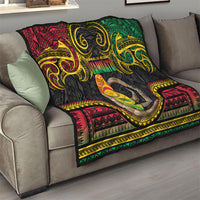 Vanuatu Language Week Quilt Boar Tusk Warrior Tribal Floral Pattern DT05 - Polynesian Pride