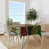 Vanuatu Language Week Tablecloth Boar Tusk Warrior Tribal Floral Pattern DT05 - Polynesian Pride